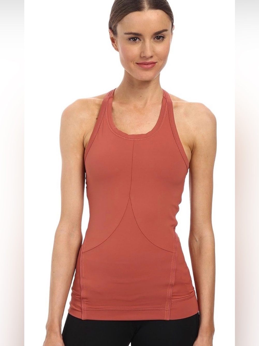 Adidas by Stella McCartney Rust Coral Racerback Studio Performance Tank Top